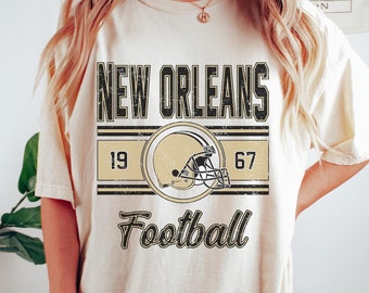 New Orleans Football Shirt, New Orleans Women&#39;s Gift, New Orleans T-Shirt For Her, Retro New Orleans Football Tee, Vintage Football Gift