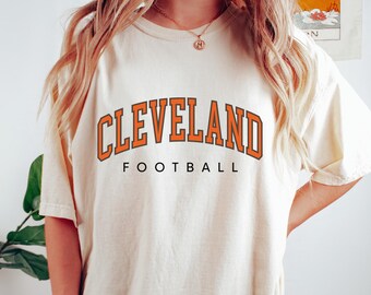 Vintage Cleveland Gift For Women, Women's Football T-Shirt, Retro Football Shirt