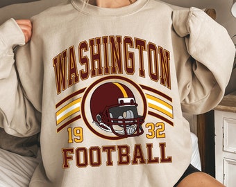 Washington Football Sweatshirt, Football Sport Fan Crewneck, Retro Game Sweater