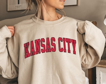 Classic Kansas City Sweatshirt, Vintage Football Sweater for Women
