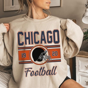 Chicago Vintage Sweatshirt, Classic Chicago Football Sweater, Women&#39;s Chicago Football Crewneck, Chicago Football Sweatshirt for Women