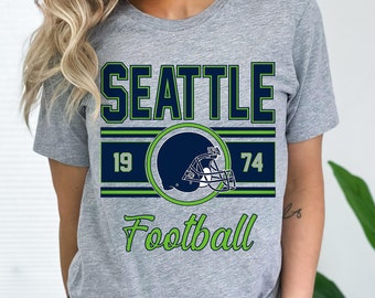 Seattle Football Shirt, Vintage Football T-Shirt, Classic Gift For Women