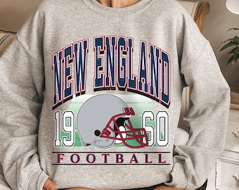 Women's New England Football Crewneck, Retro Football Sweatshirt for Men