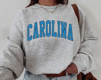 Women's Carolina Sweatshirt, Carolina Retro Football Crewneck