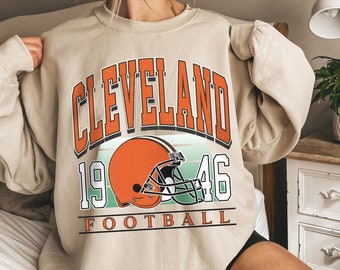 Classic Cleveland Football Sweatshirt, Vintage Cleveland Crewneck