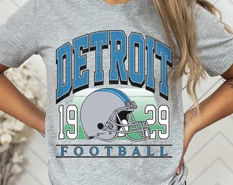 Detroit Football Retro Shirt, Detroit Vintage T-Shirt for Women