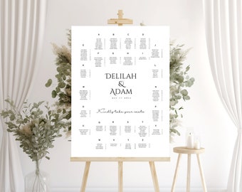 Alphabetical Wedding Seating Chart, Seating Chart Board, Wedding Table Assignments, Wedding Reception Seating, Unique Wedding Seating Chart