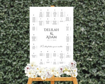 Wedding Seating Arrangement Board, Seating Chart Board, Wedding Table Assignments, Wedding Reception Seating, Unique Wedding Seating Chart