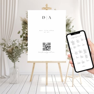 QR Code Wedding Seating Chart, Wedding QR Code, Seating plan,Wedding Seating Arrangement,Wedding Table Assignments