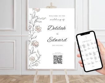 Kod QR Plan rozmieszczenia miejsc na weselu,Unikalny plan rozmieszczenia miejsc na weselu,Przydział stołów weselnych,Plan piętra weselnego,Plan rozmieszczenia miejsc na przyjęciu weselnym