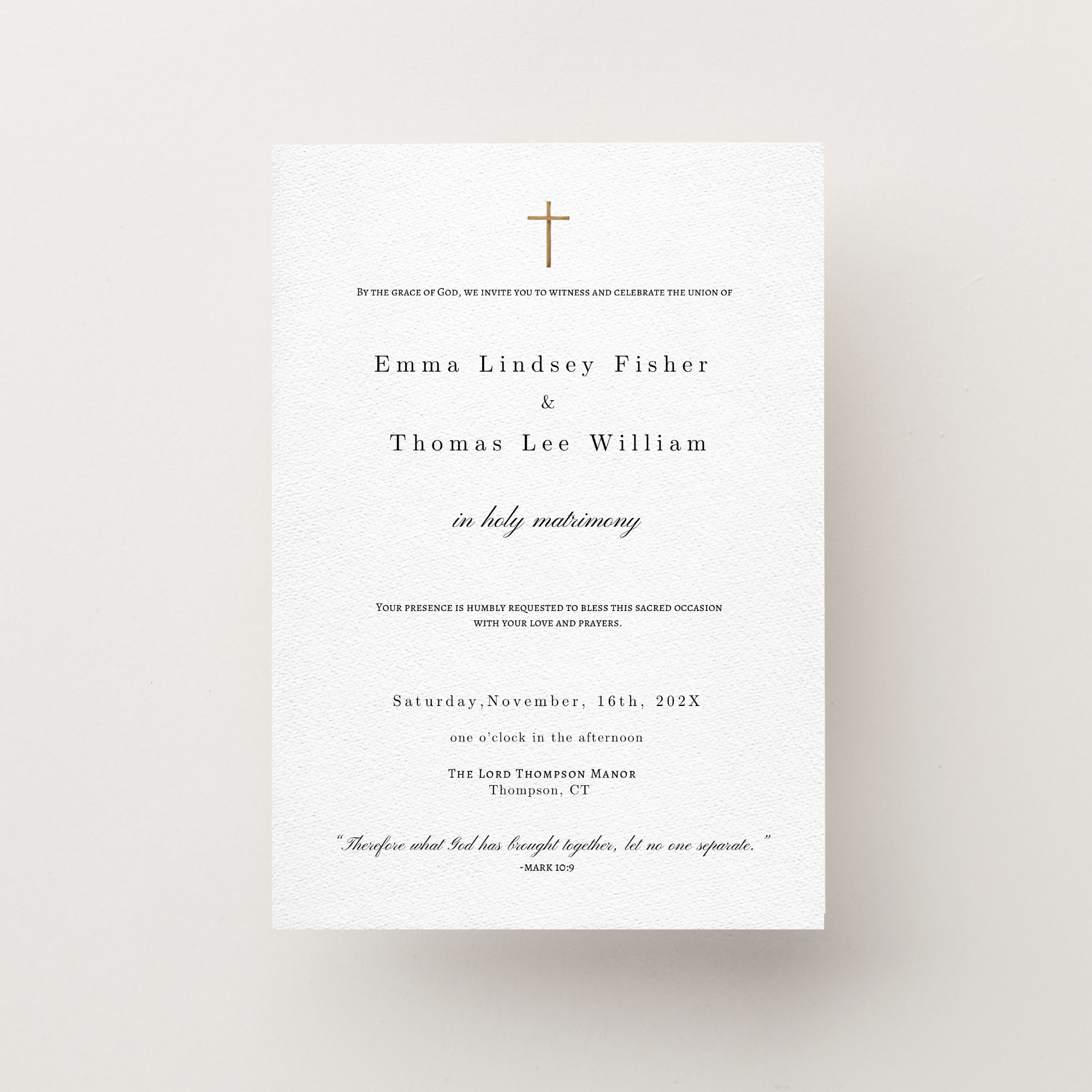 Christian Wedding Invitations, Bible Verse Wedding Invitations, Church