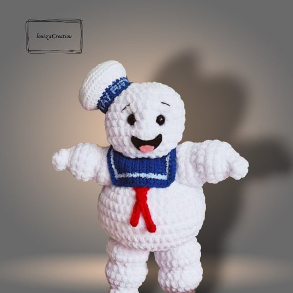 Bleib puft | Marshmallow-Mann| Amigurumi-Muster PDF| Wen wirst du anrufen | Kawaii| Gehäkelte Amigurumi-Puppe| Muster Marshmallow | Englisch| Geschenke