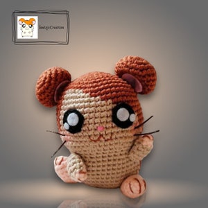 Crochet PATTERN Tottoko Hamtaro keychain| no sewing | Amigurumi tutorial PDF in English| handmade amigurumi toy childrens gift for Christmas