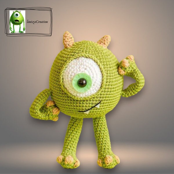 PDF TEMPLATE| Amigurumi Monsters Mike Wazowski|Crochet Pattern| Monsters Inc Pattern Doll | Alien Pattern|Monster Doll| Baby Monster|Baby Alien