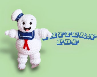 Stay Puft| Marshmallow Man| Amigurumi Pattern PDF| Who You Gonna Call| Kawaii| Crochet Poupée Amigurumi| Pattern Marshmallow| English| Gifts