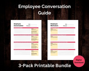 Manager Conversation Guide: Toolkit for New Managers to Master Employee Communication and Engagement, Printable Communication Guide