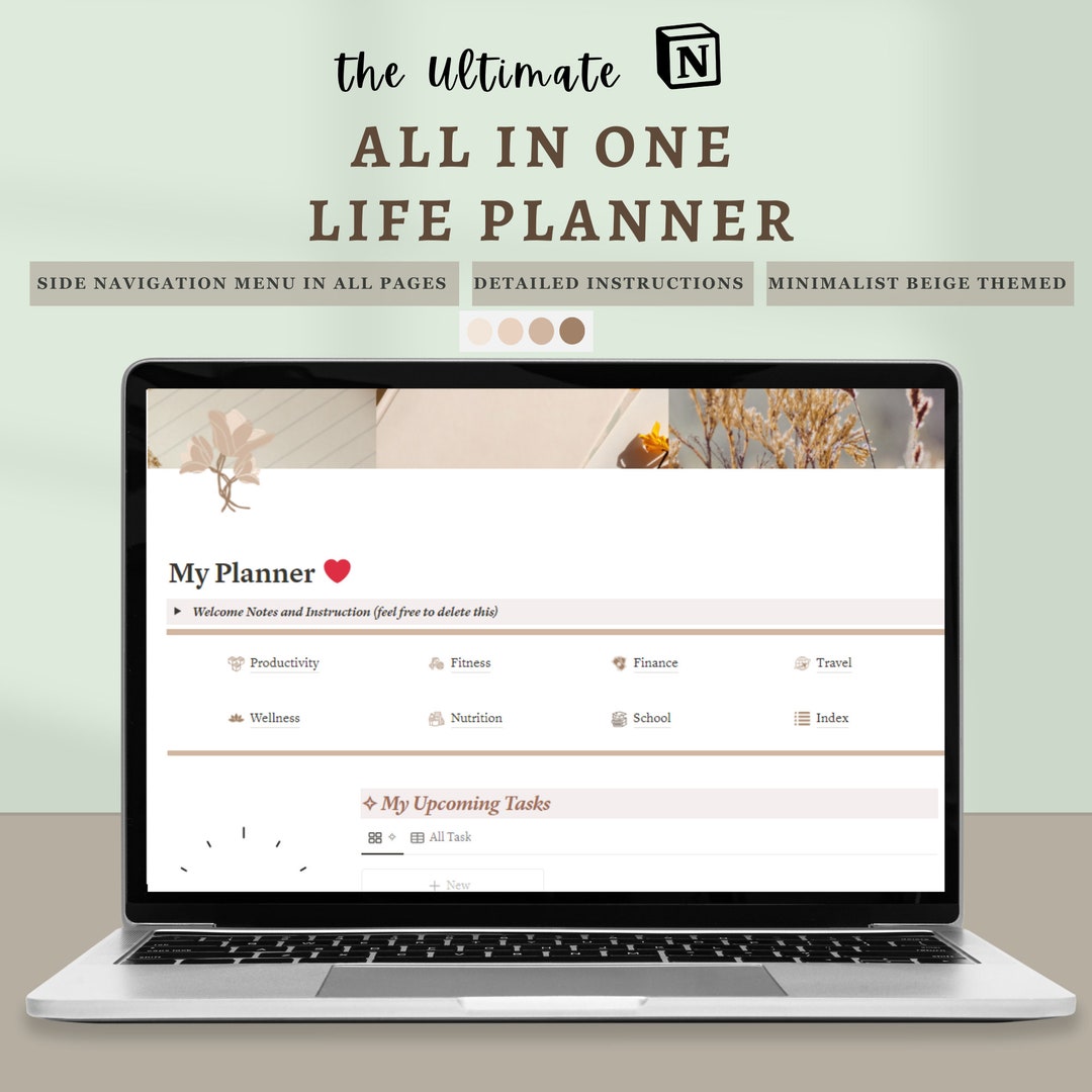 Notion Template All in One Life Planner A Notion Template, Ultimate ...