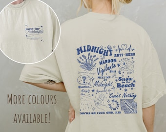 Midnights Album T-shirt Taylor Merch Taylorswift Geschenke Eras Merch Taylor Shirt personalisiertes Geschenk 1989