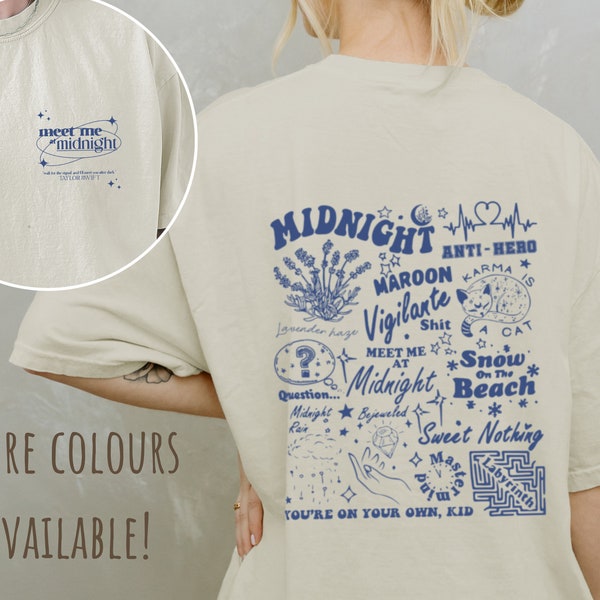 Album Midnights T-shirt Taylor Merch Taylorswift Gifts Eras Merch Taylor Shirt cadeau personnalisé 1989