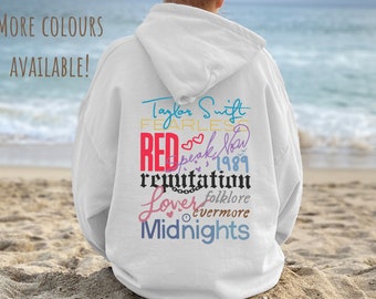 Sweat à capuche Taylor Albums Swift Merch cadeau personnalisé Sweat à capuche tendance Taylor Fan Taylorswift Midnights Merch 1989