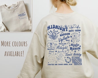 Midnights Album Sweatshirt Taylor Merch Personalised Gift Swift 1989 Merch