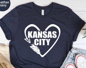 Kansas City Unisex T-shirt, Kansas City Fan, Kansas City Geschenk, Kansas Liebe Shirt, Häuptlinge T-Shirt, Kansas Häuptlinge Shirt