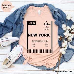 New York Bordkarte Unisex T-Shirt, New York Ticket T-Shirt, Bordkarte T-Shirt, New York Urlaub Shirt, Urlaubsgeschenk, NY Reise T-Shirt