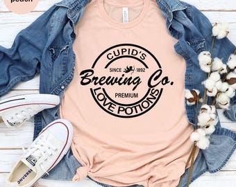 Cupid's Brewing Co Unisex T-shirt, Valentines Shirt, Love Shirt, Valentine's Day Gift, Couple Matching Tee, Premium Love Potions Tee