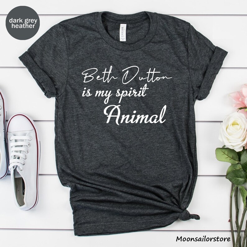 a t - shirt with the words beth'boution is my spirit animal