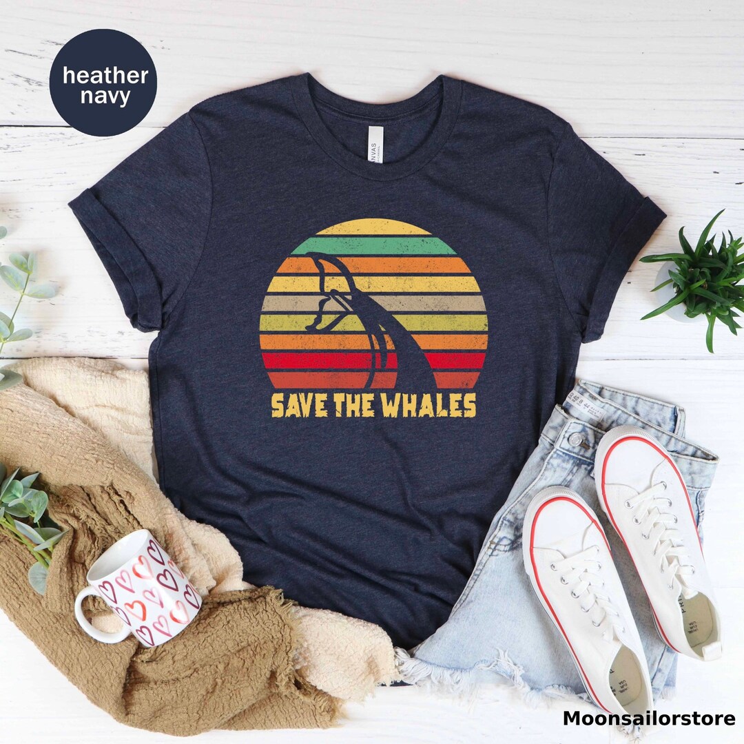 Save the Whales Unisex T-shirt, Whales Lover Tee, Environmental Shirt ...