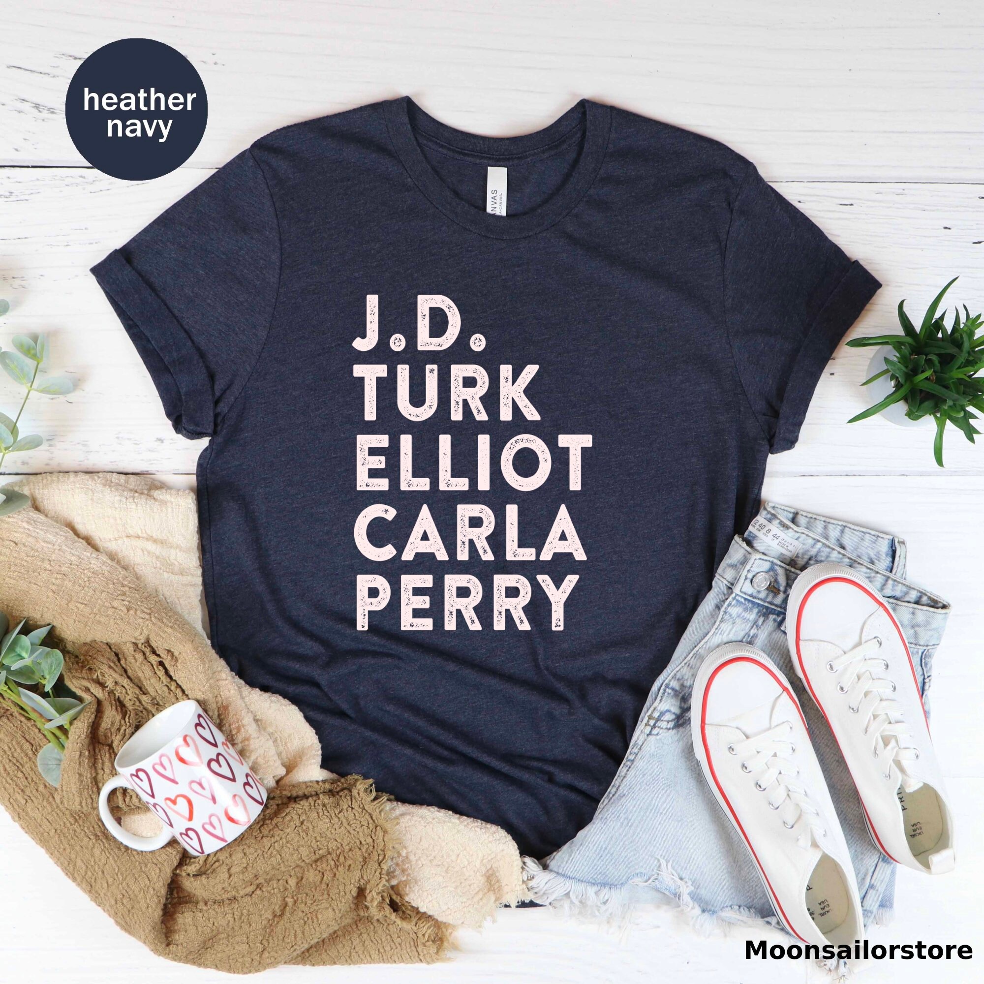 Scrubs TV Show JD Turk Elliot Carla Perry Unisex T-shirt, John Dorian ...