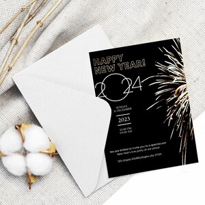 Editable New Year's Eve Party Invitation, New Year's Eve Invite ...