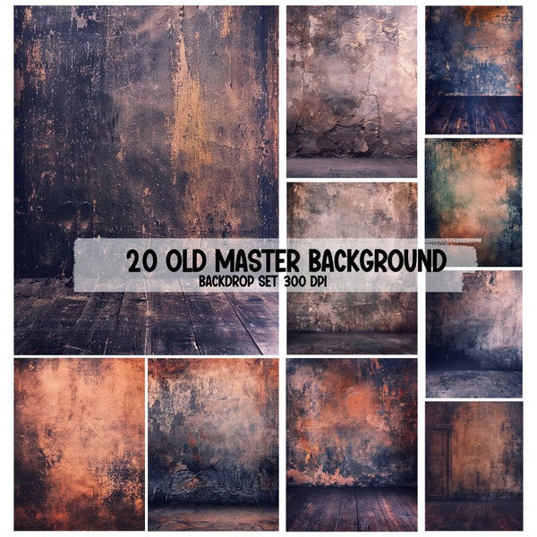 Classic Old Master Digital Backdrop - Timeless Fine Art Photography Background, Portrait studio backdrop