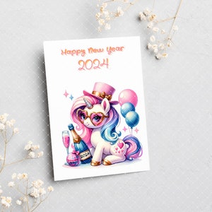 Happy New Year Unicorn Clipart, Happy New Year, Unicorn Png Graphics ...