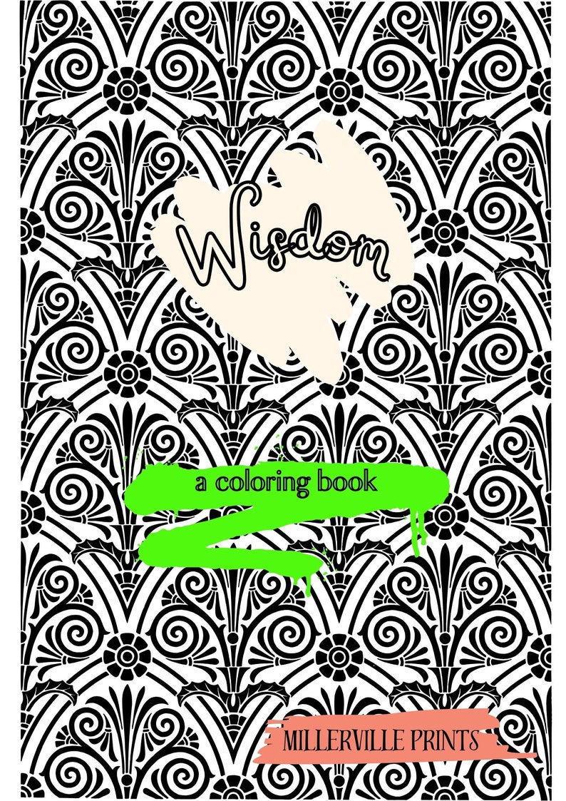 Wisdom Coloring Pages Digital Download - Etsy