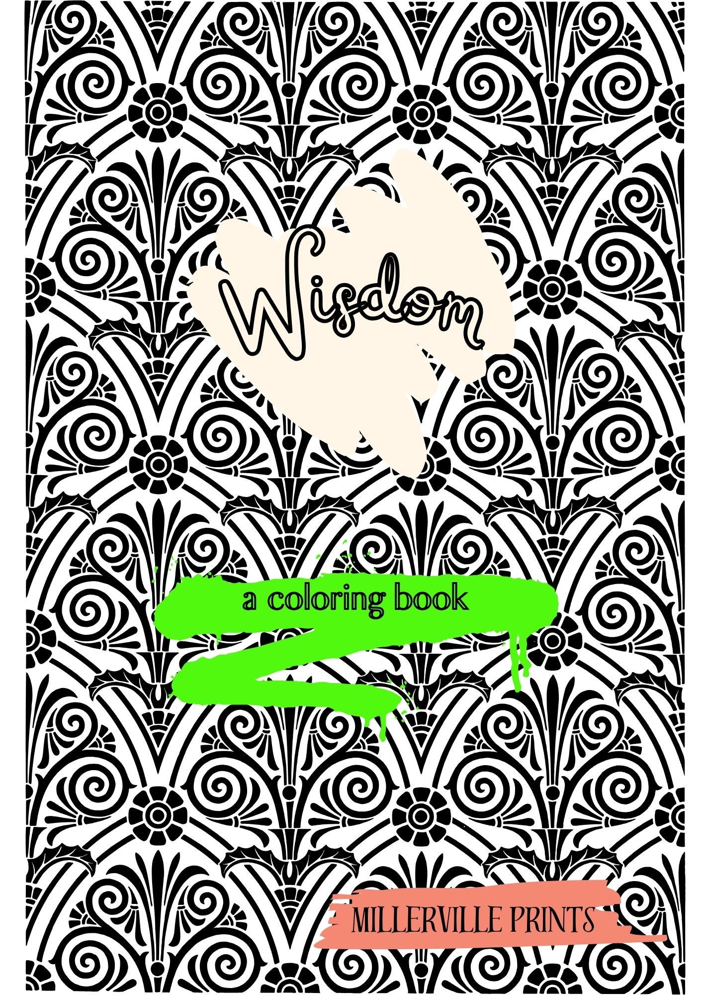 Wisdom Coloring Pages Digital Download - Etsy