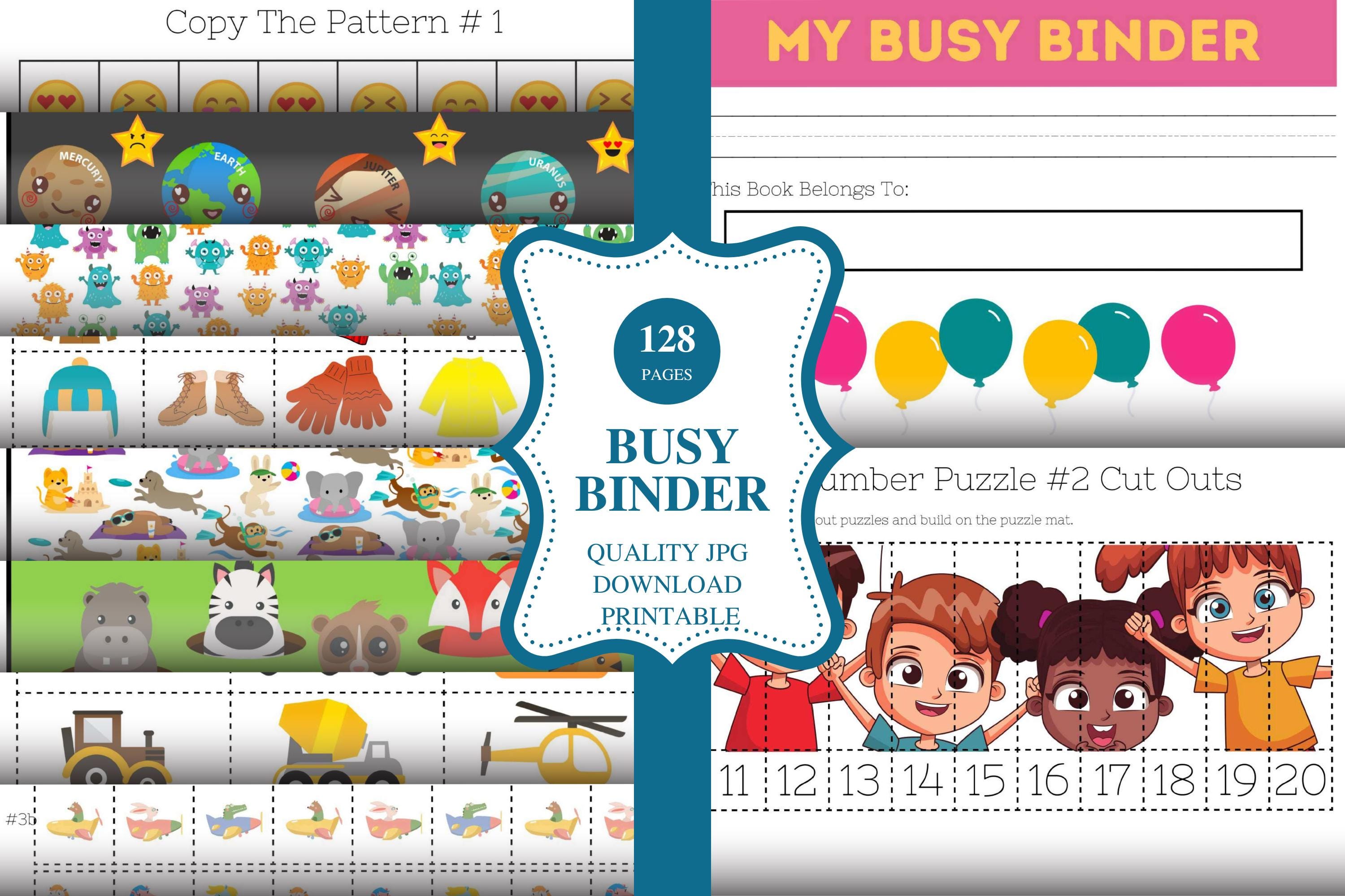 My Busy Binder Bundle Pre-k Printable Educational Worksheet Book - Etsy