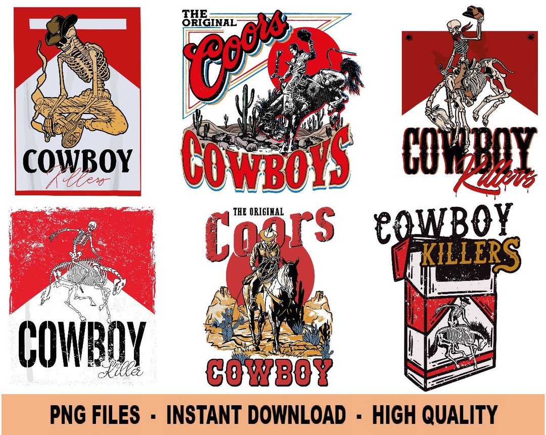 Coors Cowboy Killers Vintage Style Cowboy Western Etsy