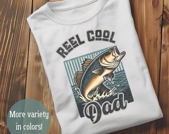 Reel Cooler Papa, Angeln Retro Shirt, lustiges Angeln Shirt, Vatertagsgeschenk, Angeln Geschenk für Papa, Angeln Shirt für Männer, Fisch-Liebhaber Geschenke