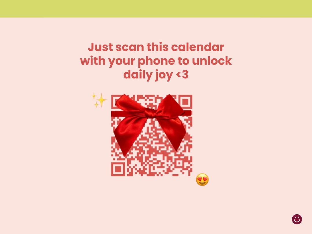 Advent Calendar for Adults Qr Code Mood Affirmations and Daily Tasks Etsy