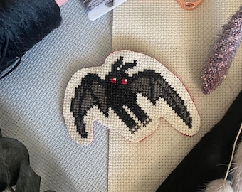 Mothman Cross Stitch Pattern - Cryptids, Cryptozoology and Legendary Creatures - Modern Cross Stitch PDF