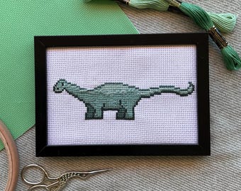Diplodocus Cross Stitch Pattern - Dinosaurs cross stitch Dinosaurs Embroidery - Modern Cross Stitch PDF
