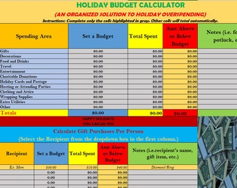 Holiday Budget Calculator