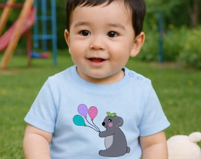 Featured listing image: Baby T-Shirt „Koalabär und Luftballons“
