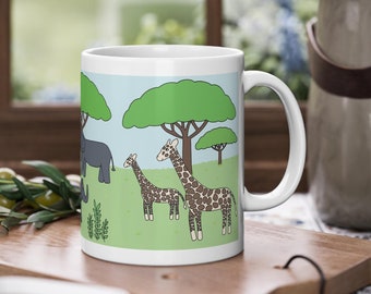 Kindertasse mit Wildtieren