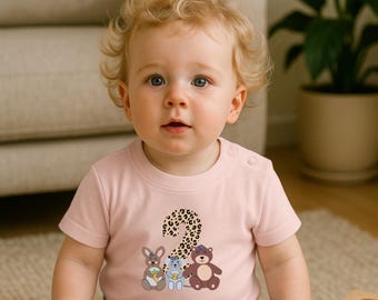 Bio Baby T-Shirt mit Zahl