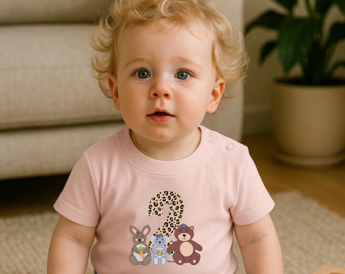 Bio Baby T-Shirt mit Zahl