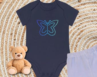 Bio Babybody mit Schmetterling