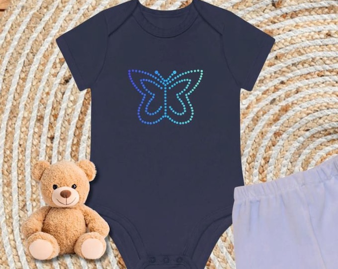 Bio Babybody mit Schmetterling