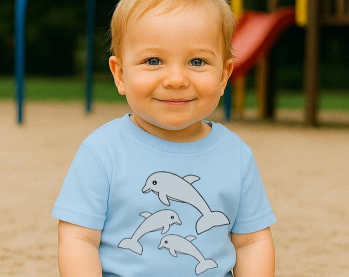 Bio Baby T-Shirt mit Delfine